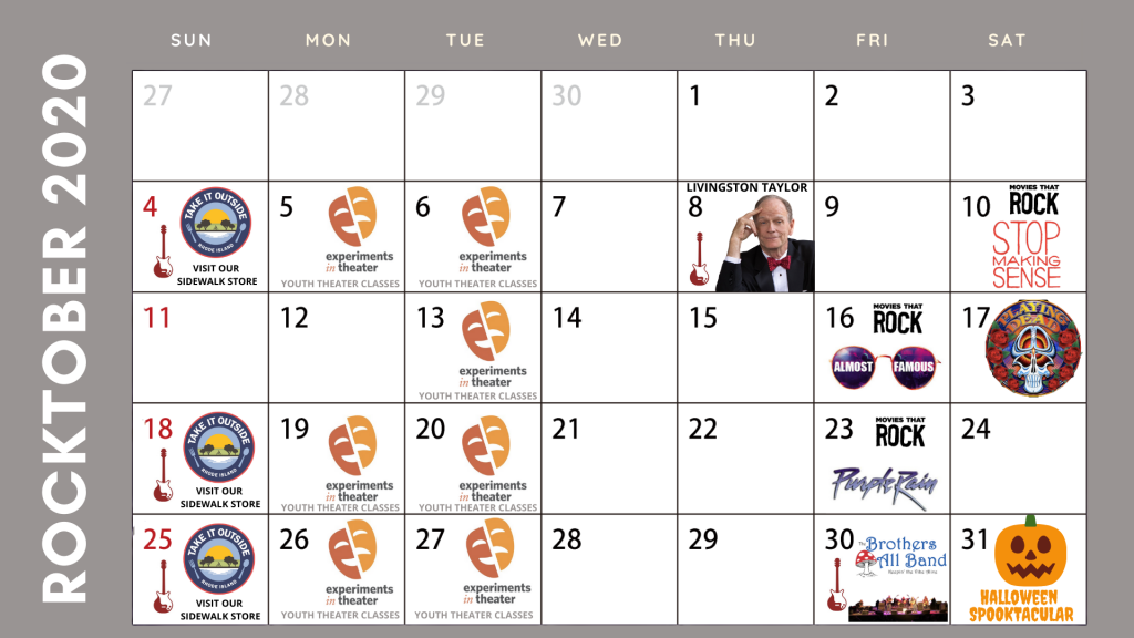 Rocktober Calendar of events